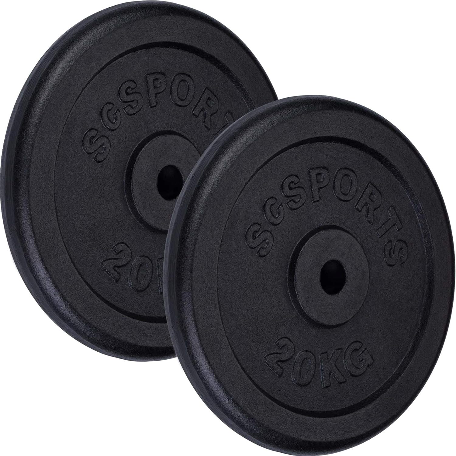 scsports-krafttraining-hantelscheibe-gusseisen-20-kg-schwarz image 1