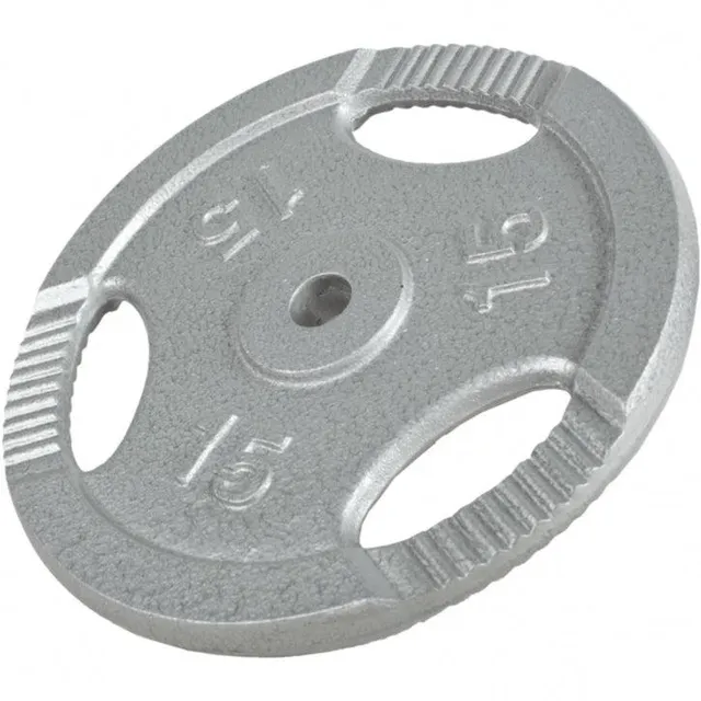 gyronetics-e-series-hantelscheibe-guss-gripper-2-5-lb-1-1-kg-silber image 1