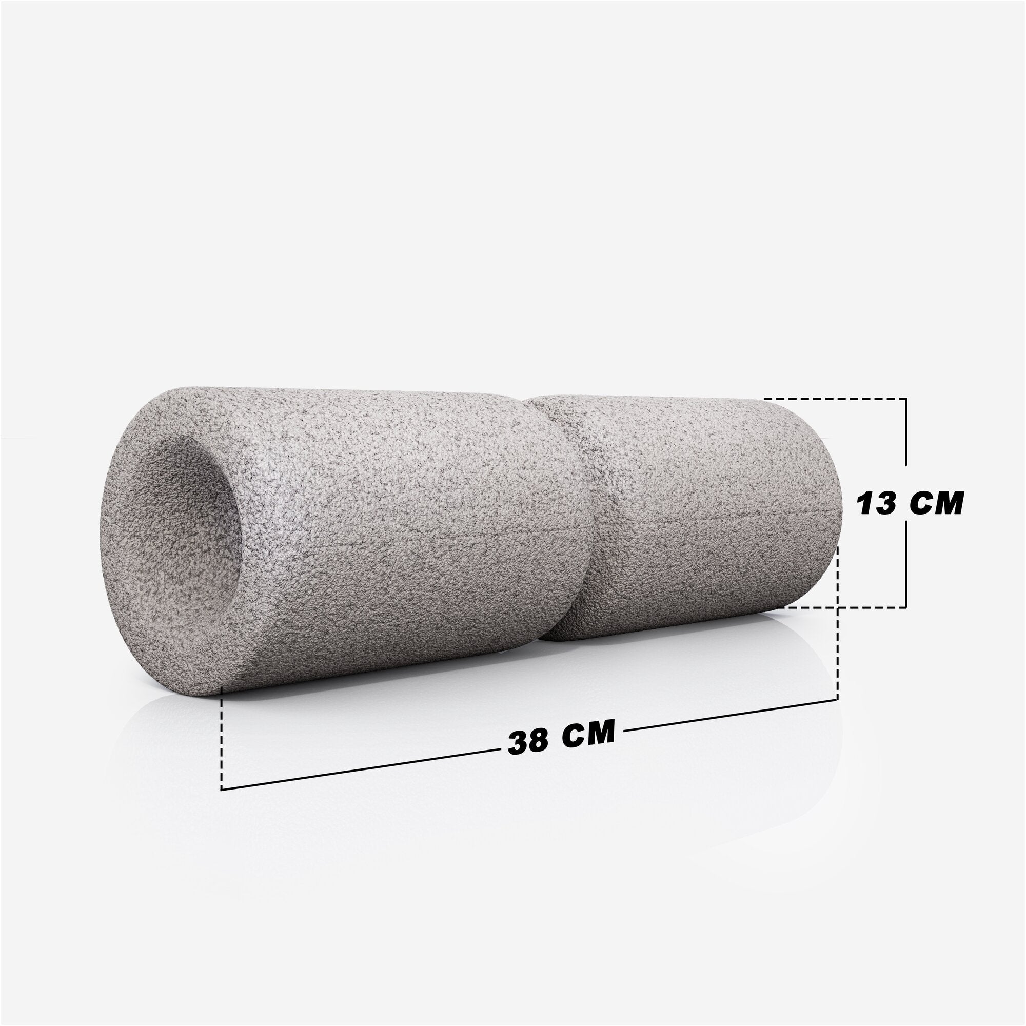 gyronetics-e-series-faszienrolle-38-cm-schwarz-epp-mit-rille image 8