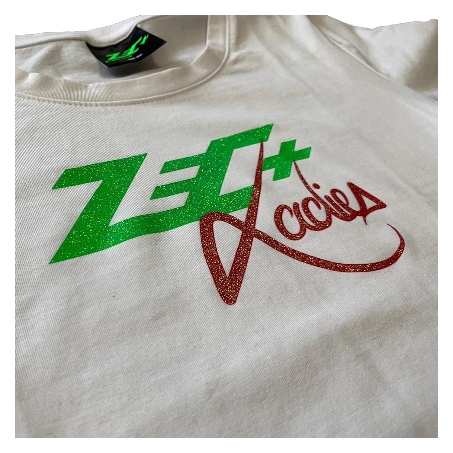 zec-ladies-glitter-shirt-damen-t-shirt-schwarz-bauchfrei image 5