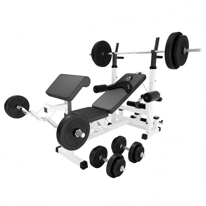 gyronetics-e-series-kraftstation-70-kg-set-schwarz-mit-langhantel image 7