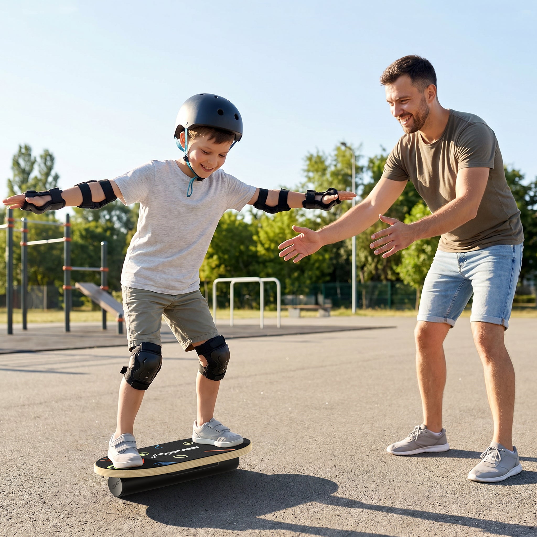 sportneer-balance-core-training-balance-board-kinder-doodle-holz image 8