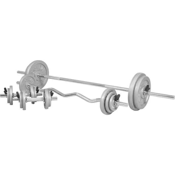 gyronetics-e-series-langhantel-set-gusseisen-108-kg-federverschluss image 1