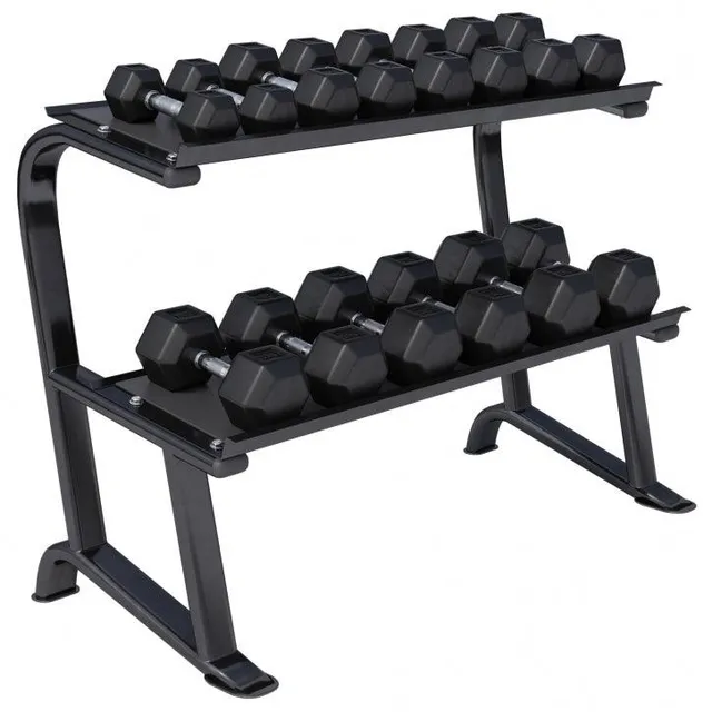 gyronetics-e-series-hexagon-kurzhantel-set-237-kg-mit-ablage-gummi image 1