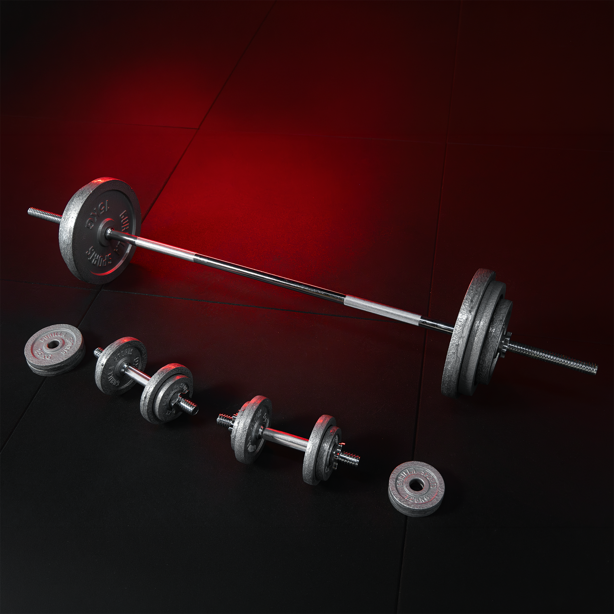 gyronetics-e-series-langhantel-set-gusseisen-gripper-100-kg image 3