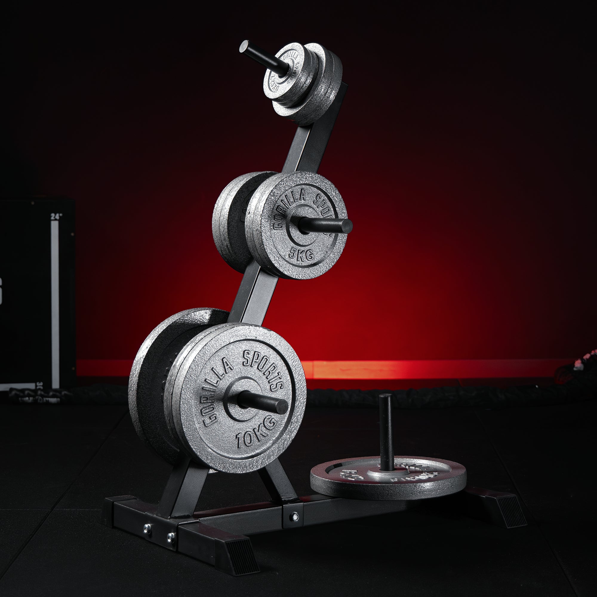 gyronetics-e-series-hantelscheiben-set-gusseisen-77-5-kg-mit-st-nder image 3
