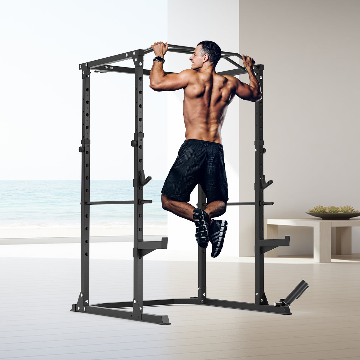 relife-power-tower-power-rack-mit-j-hooks-landmine image 5