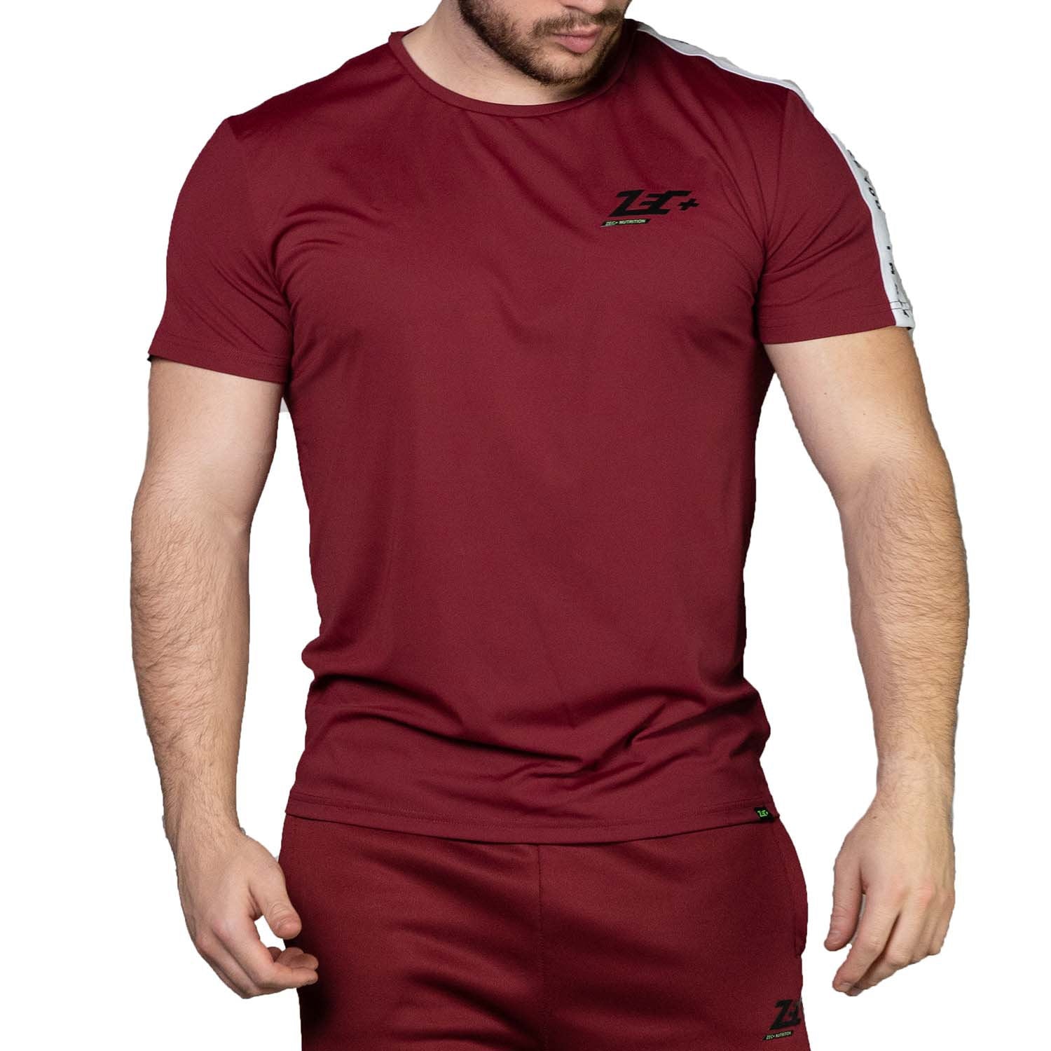 zec-vibes-t-shirt-herren-polyester-in-burgundy image 1