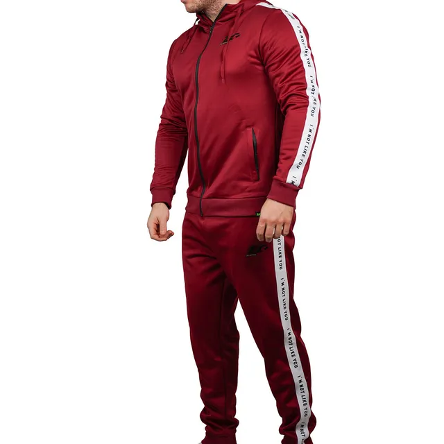 zec-vibes-anzug-burgundy-trainingsanzug-polyester-set image 1