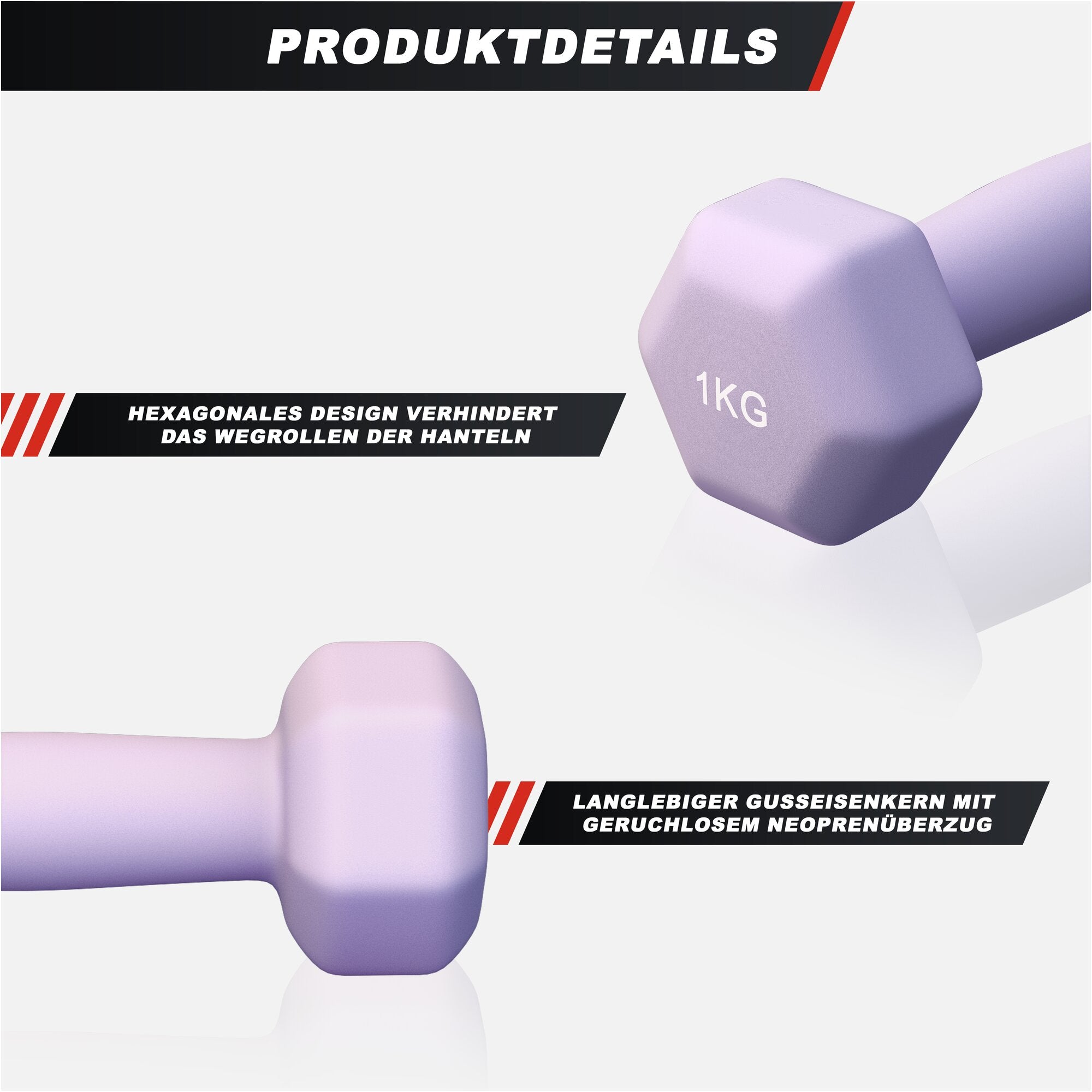 gyronetics-e-series-kurzhanteln-neopren-hexagon-2x5kg-10kg-set image 6