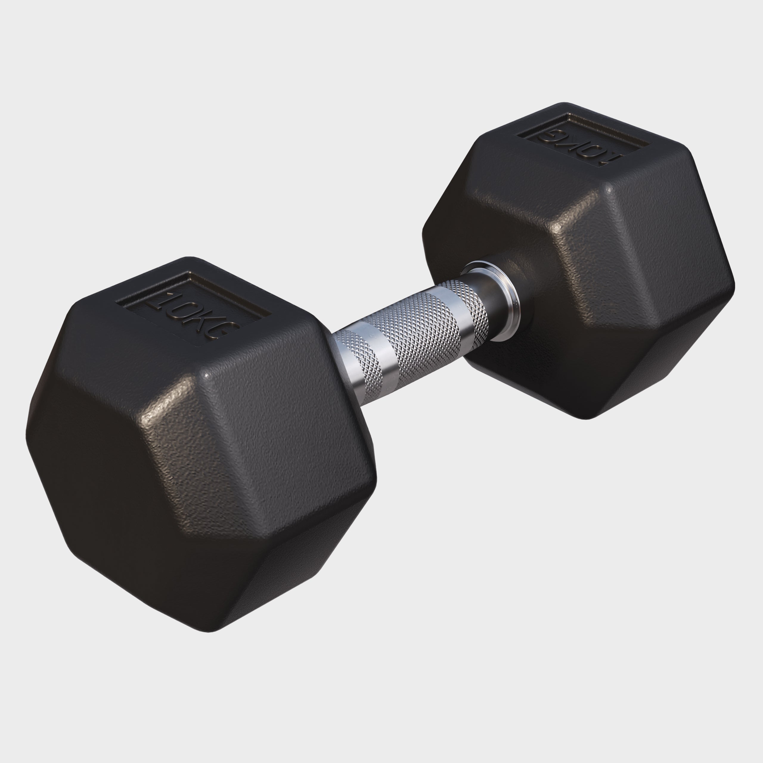 gyronetics-e-series-hexagon-kurzhantel-10-kg-gummi-chromgriff image 8