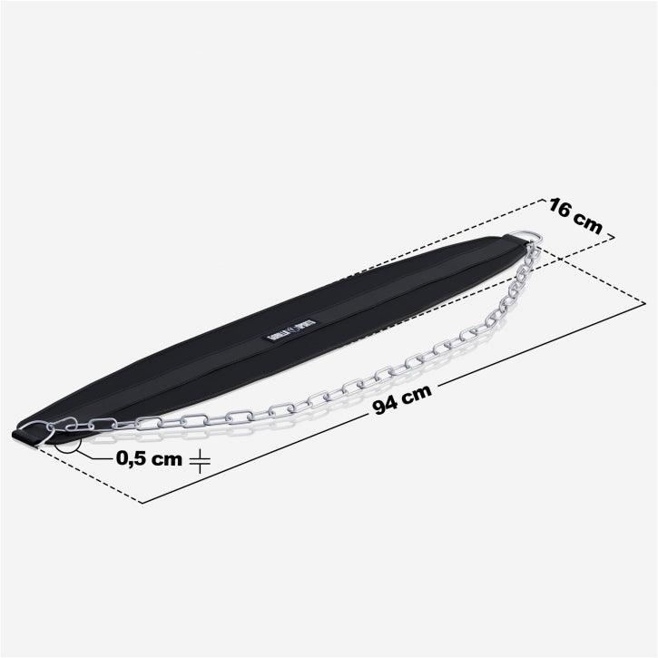 gyronetics-dip-station-dip-g-rtel-nylon-schwarz-mit-kette-100-kg image 3