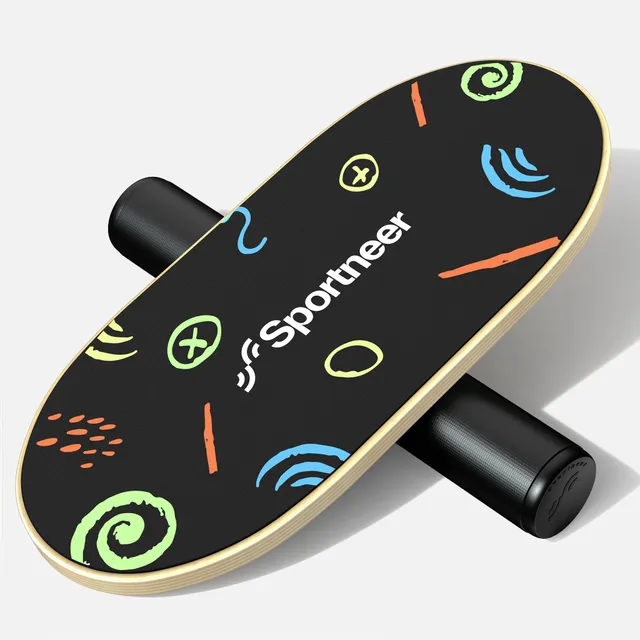 sportneer-balance-core-training-balance-board-kinder-doodle-holz image 1