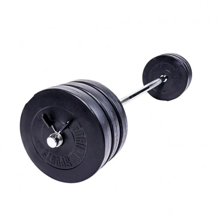 gorilla-sports-e-series-langhantel-set-38-kg-kunststoff-hantelset image 1