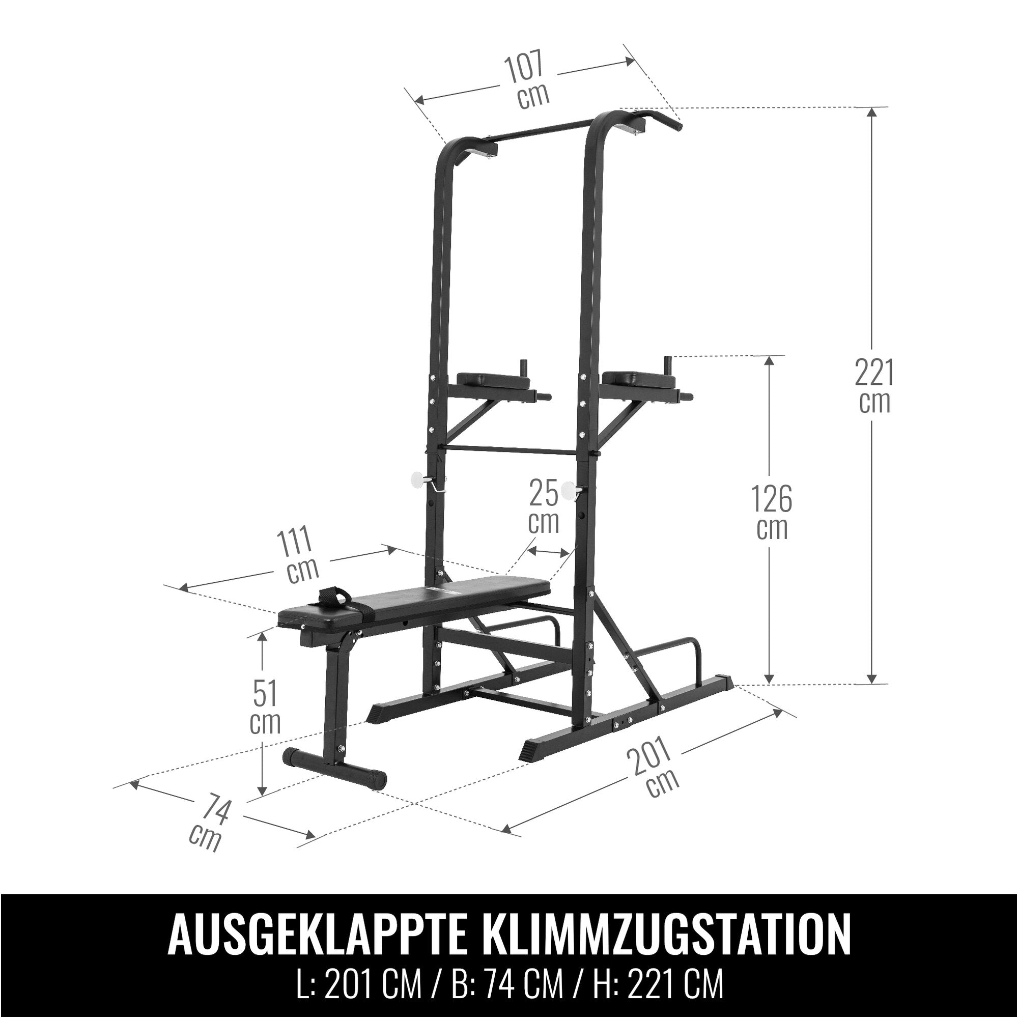 gyronetics-dip-station-mit-klimmzugstange-und-hantelbank-schwarz image 7