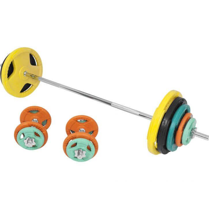 gyronetics-e-series-langhantel-set-gummi-gripper-100-kg-sternverschl image 3