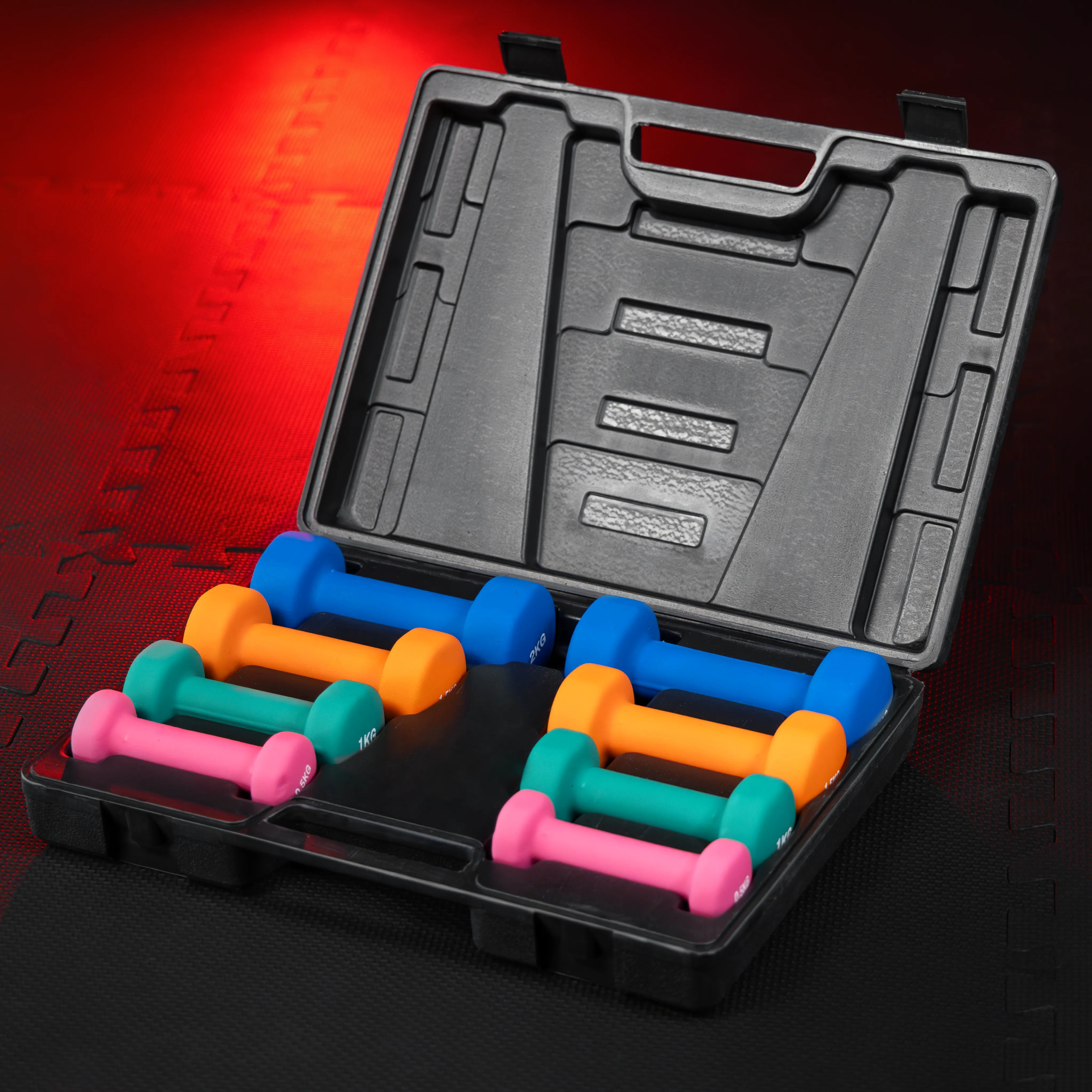gyronetics-e-series-gymnastik-kurzhantel-set-neopren-10kg-koffer image 3