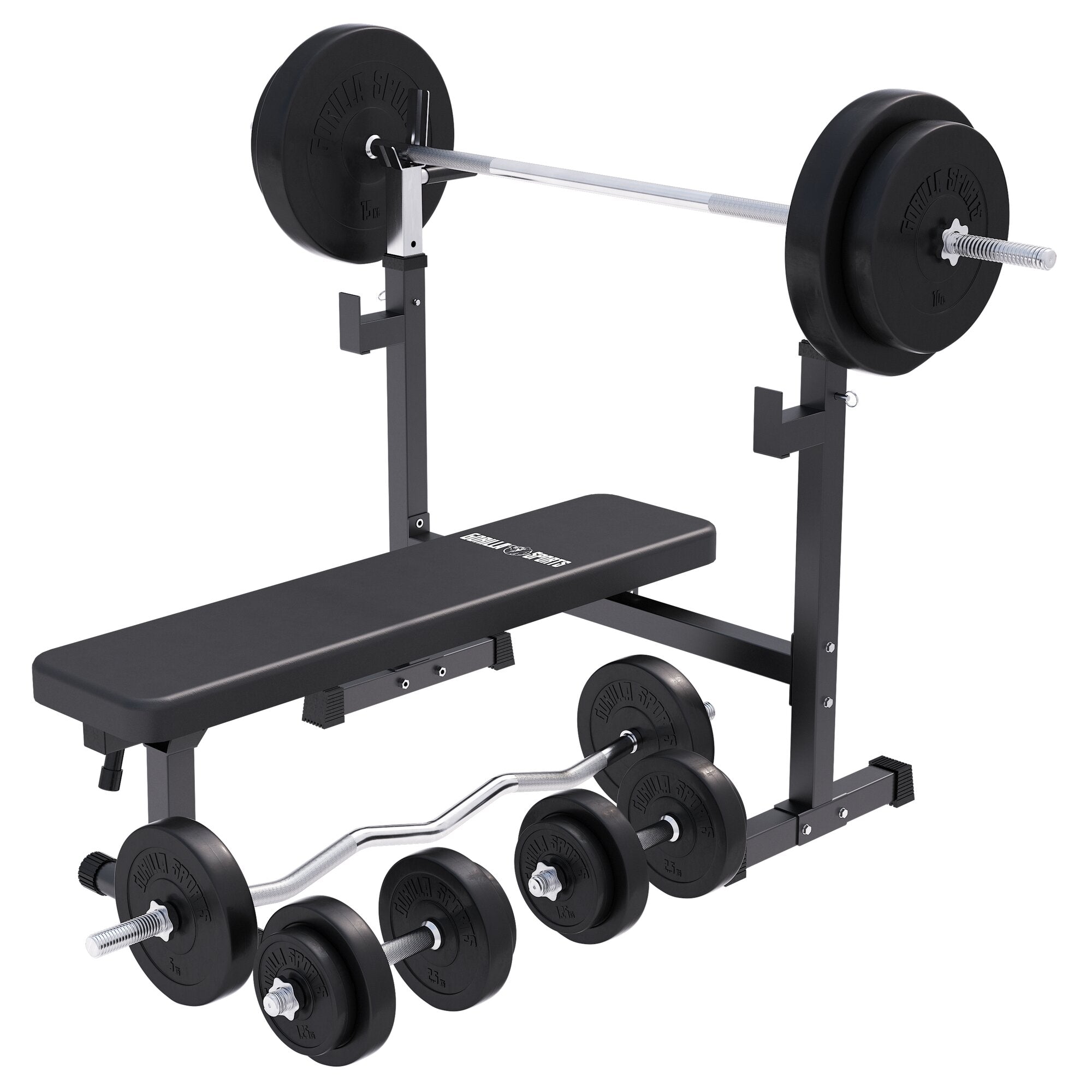gyronetics-e-series-hantelbank-mit-ablage-set-70-kg image 1