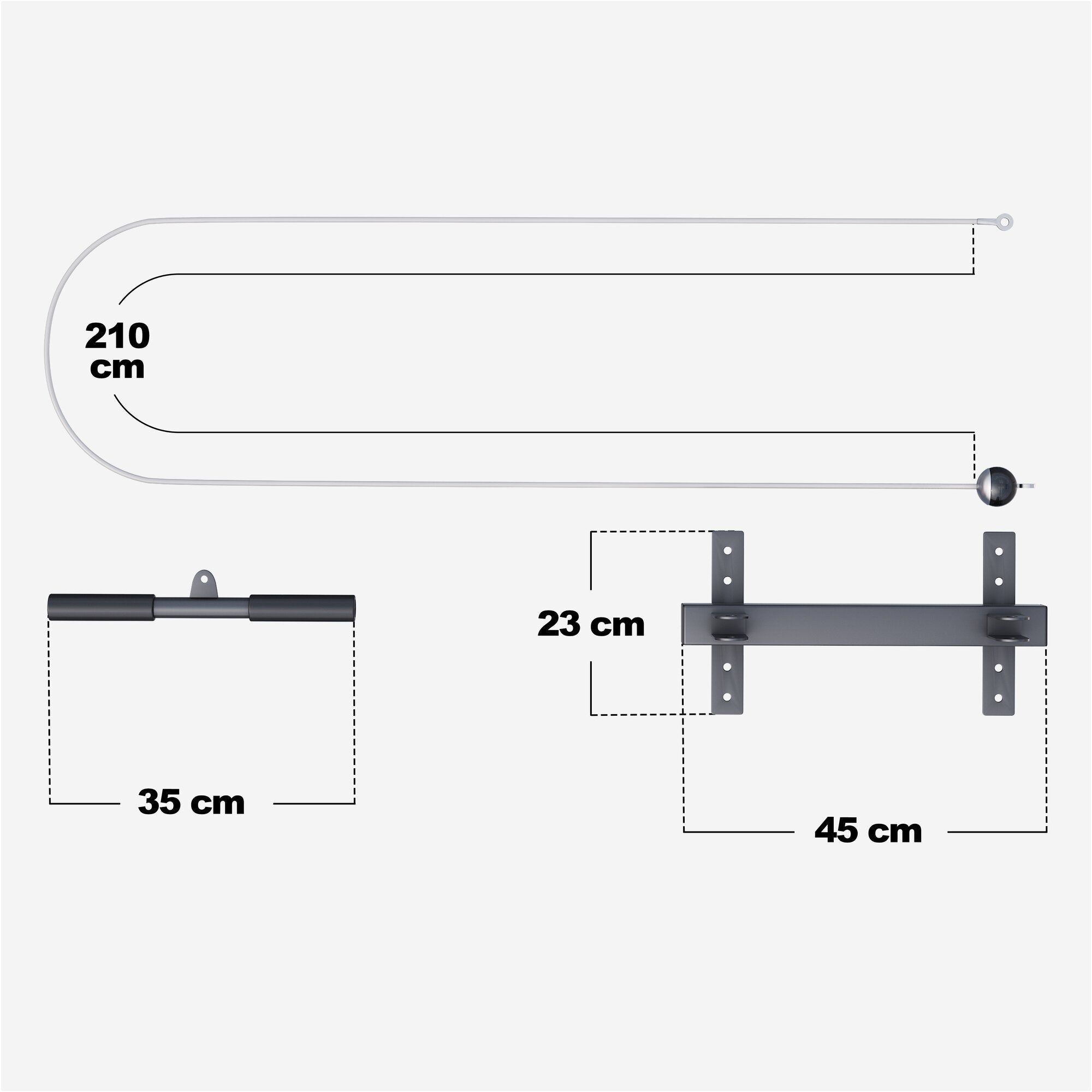 gyronetics-e-series-kabelzug-deckenmontage-latzug-schwarz-150-kg image 4