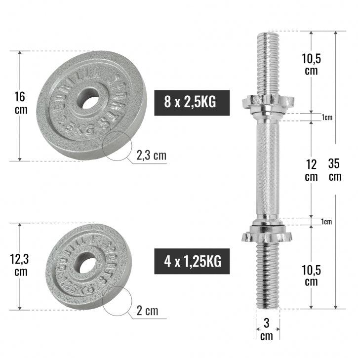 gyronetics-e-series-kurzhantel-set-30-kg-gusseisen-schwarz image 7
